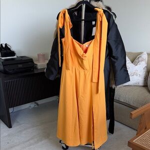 House of CB Orange Midi Dress